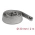 Delock Braided Sleeve with zip fastener heat-resistant 2 m x 30 mm grey