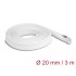 Delock Braided Sleeve with zip fastener heat-resistant 3 m x 20 mm white