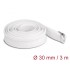 Delock Braided Sleeve with zip fastener heat-resistant 3 m x 30 mm white