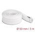 Delock Braided Sleeve with zip fastener heat-resistant 3 m x 50 mm white