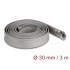 Delock Braided Sleeve with zip fastener heat-resistant 3 m x 30 mm grey