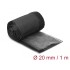 Delock EMI Shielding braided sleeve with hook-and-loop fastener heat resistant 1 m x 20 mm black