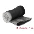 Delock EMI Shielding braided sleeve with hook-and-loop fastener heat resistant 1 m x 25 mm black