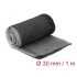 Delock EMI Shielding braided sleeve with hook-and-loop fastener heat resistant 1 m x 30 mm black