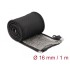 Delock EMI Shielding braided sleeve with zip heat resistant 1 m x 16 mm black
