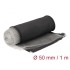 Delock EMI Shielding braided sleeve with zip heat resistant 1 m x 50 mm black