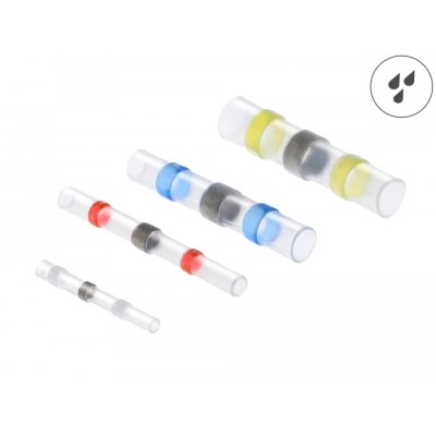 Delock Solder wire connectors waterproof set 50 pieces 26 - 10 AWG assorted colours
