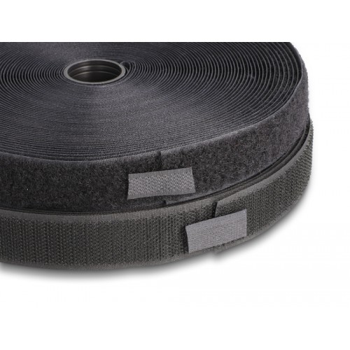 Delock Heavy-duty Hook-and-Loop tape L 15 m x W 25 mm black