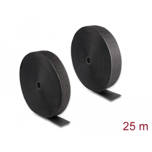 Delock Heavy-duty Hook-and-Loop tape L 25 m x W 50 mm black