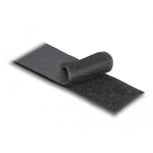 Delock Heavy-duty Hook-and-Loop tape L 25 m x W 50 mm black