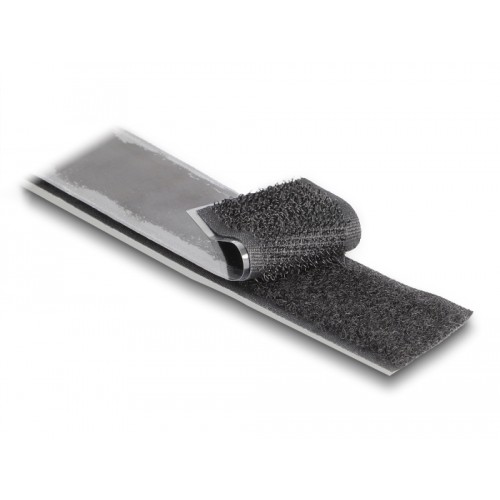 Delock Heavy-duty Hook-and-Loop tape self-adhesive L 15 m x W 25 mm black