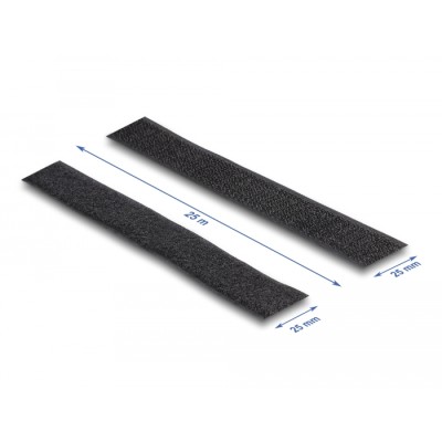 Delock Heavy-duty Hook-and-Loop tape self-adhesive L 25 m x W 25 mm black 2