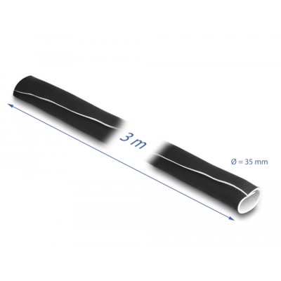 Delock Cable sleeve neoprene flexible with hook-and-loop fastener 3 m x 135 mm black / white 2