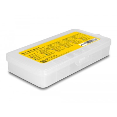 Delock Heat shrink tube assortment box, shrinkage ratio 2:1 single wall and dual wall with inside adhesive 3:1, transparent 135  2