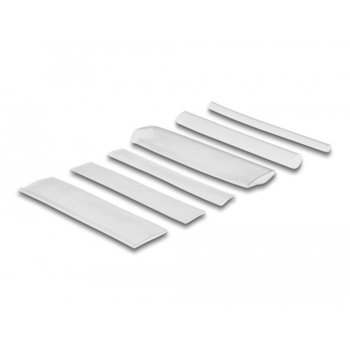Delock Heat shrink tube assortment box, shrinkage ratio 4:1 single wall and dual wall with inside adhesive, transparent 100 piec