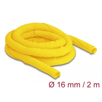 Delock Woven Sleeve self-closing heat-resistant 2 m x 16 mm yellow