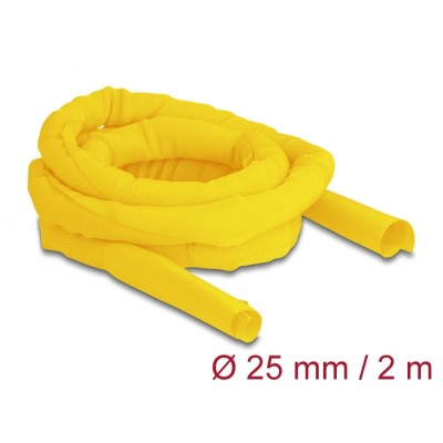 Delock Woven Sleeve self-closing heat-resistant 2 m x 25 mm yellow