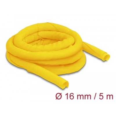 Delock Woven Sleeve self-closing heat-resistant 5 m x 16 mm yellow