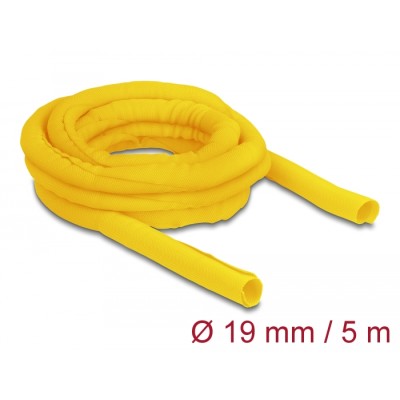 Delock Woven Sleeve self-closing heat-resistant 5 m x 19 mm yellow