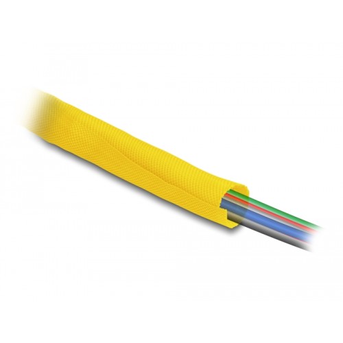 Delock Woven Sleeve self-closing heat-resistant 5 m x 25 mm yellow