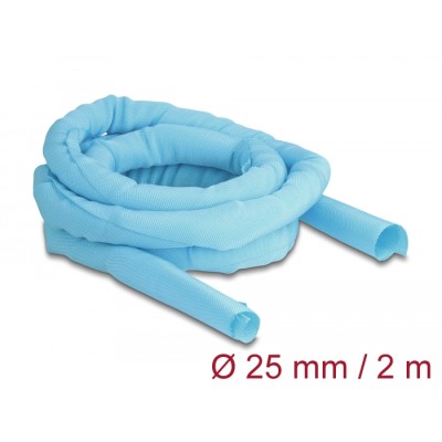 Delock Woven Sleeve self-closing heat-resistant 2 m x 25 mm blue
