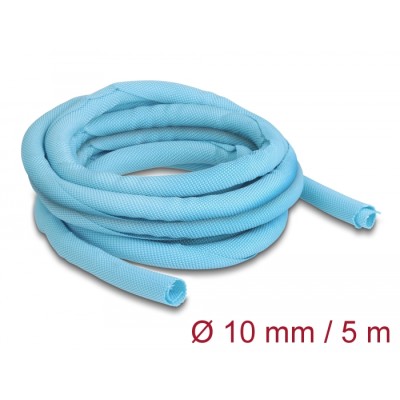 Delock Woven Sleeve self-closing heat-resistant 5 m x 10 mm blue