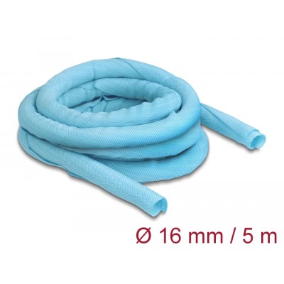 Delock Woven Sleeve self-closing heat-resistant 5 m x 16 mm blue