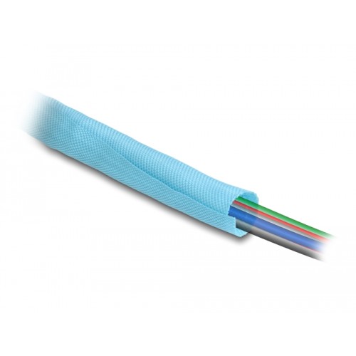Delock Woven Sleeve self-closing heat-resistant 5 m x 16 mm blue