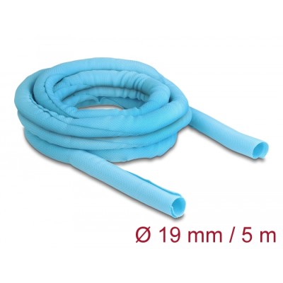 Delock Woven Sleeve self-closing heat-resistant 5 m x 19 mm blue