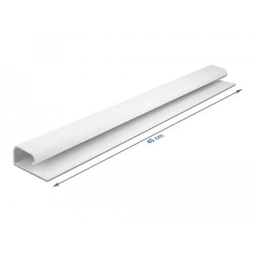 Delock Cable Duct for under-table mounting 57 x 25 mm - length 400 mm 2 pieces white