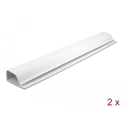 Delock Cable Duct for under-table mounting 63 x 28 mm - length 400 mm 2 pieces white