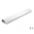 Delock Cable Duct for under-table mounting 63 x 28 mm - length 400 mm 2 pieces white