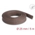 Delock Braided Sleeve rodent resistant stretchable 5 m x 25 mm brown