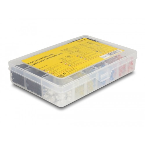 Delock Heat shrink tube with solder wire connector assortment box 308 pieces