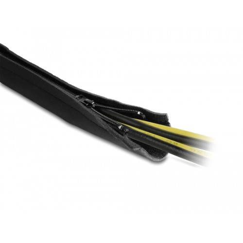 Delock Cable sleeve neoprene flexible with zip 3 m x 100 mm black