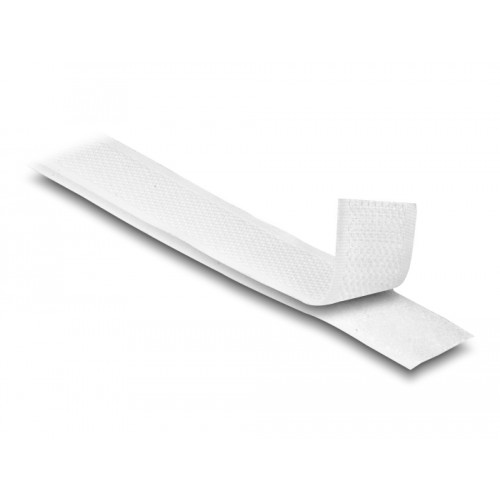 Delock Heavy-duty Hook-and-Loop tape L 10 m x W 20 mm white