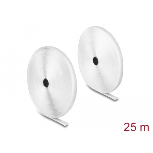 Delock Heavy-duty Hook-and-Loop tape L 25 m x W 20 mm white