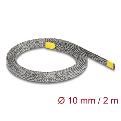 Delock Braided Sleeve for EMI shielding stretchable 2 m x 10 mm