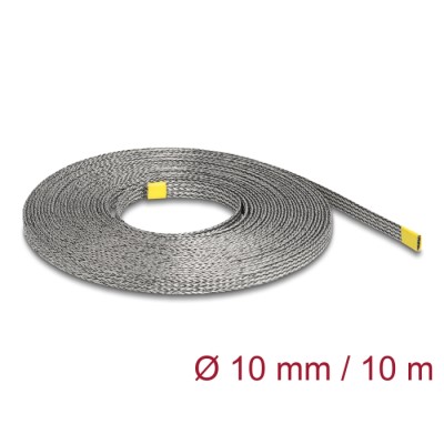 Delock Braided Sleeve for EMI shielding stretchable 10 m x 10 mm
