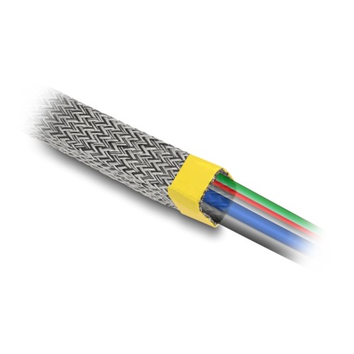 Delock Braided Sleeve for EMI shielding stretchable 2 m x 20 mm
