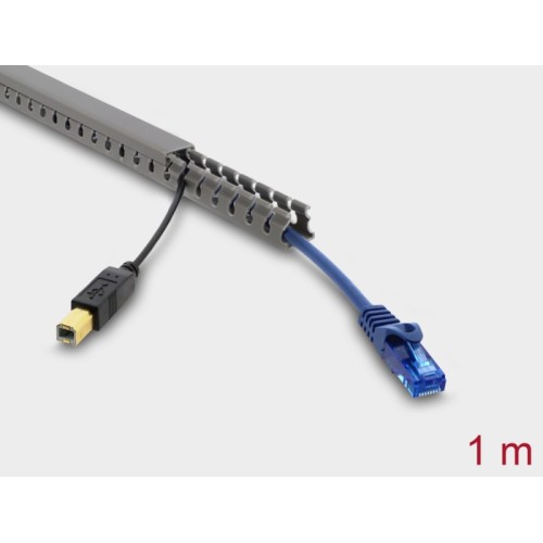 Delock Wiring Duct 16 x 16 mm - length 1 m grey