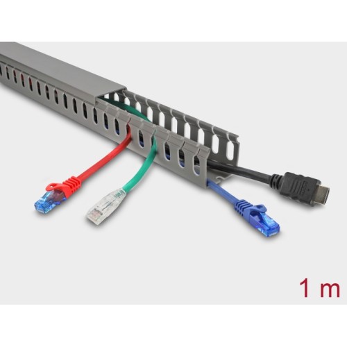Delock Wiring Duct 40 x 40 mm - length 1 m grey