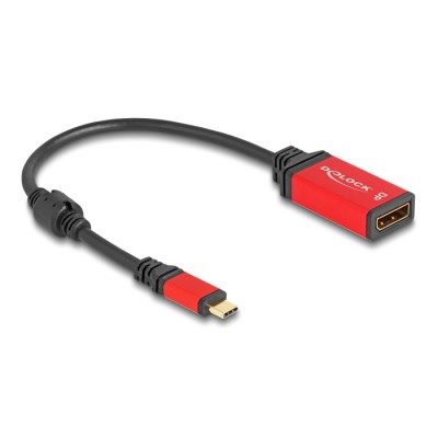 Delock USB Type-C™ zu DisplayPort Adapter (DP Alt Mode) 8K 30 Hz mit HDR Funktion rot 2