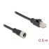 Delock M12 Adapter Cable D-coded 4 pin female to RJ45 male 50 cm