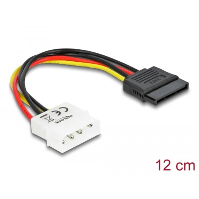 Delock Cable SATA 15 pin HDD to 4 pin male – straight