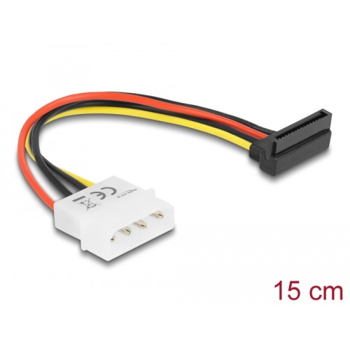 Delock Cable SATA 15 pin HDD to 4 pin male – angled