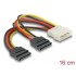 Delock Cable SATA 15 pin HDD 2 x to 4 pin male