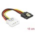 Delock Cable Power SATA HDD > Molex 4 pin male with metal clip – straight