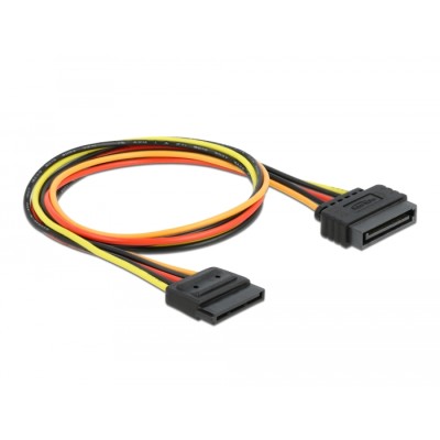 Delock Extension Cable Power SATA 15 Pin male > SATA 15 Pin female 50 cm 2