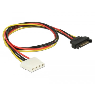 Delock Power Cable SATA 15 pin male > 4 pin female 50 cm 2
